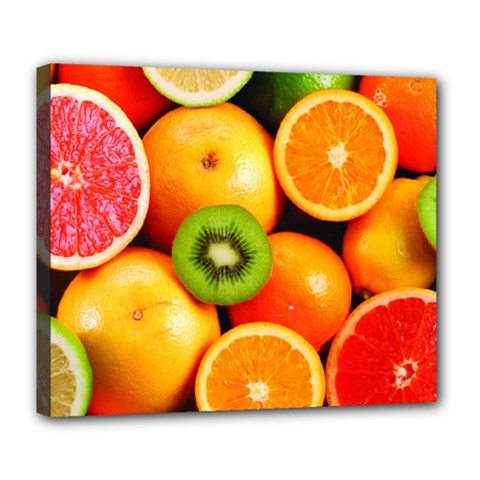 Mixed Fruit 1 Deluxe Canvas 24  X 20   by trendistuff