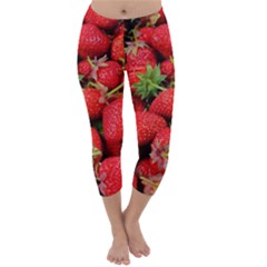 Strawberries 1 Capri Winter Leggings  by trendistuff