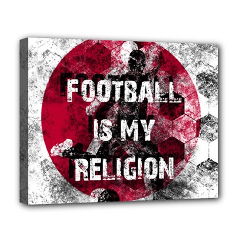 Football Is My Religion Deluxe Canvas 20  X 16   by Valentinaart