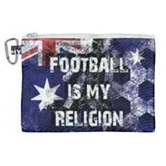 Football Is My Religion Canvas Cosmetic Bag (xl) by Valentinaart