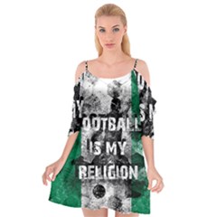 Football Is My Religion Cutout Spaghetti Strap Chiffon Dress by Valentinaart
