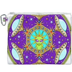 Alien Mandala Canvas Cosmetic Bag (xxxl) by Sapixe