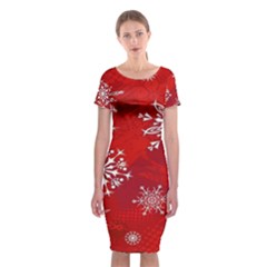 Christmas Pattern Classic Short Sleeve Midi Dress by Sapixe