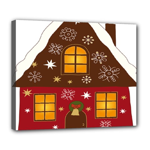 Christmas House Clipart Deluxe Canvas 24  X 20   by Sapixe