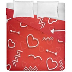 Background Valentine S Day Love Duvet Cover Double Side (california King Size) by Nexatart