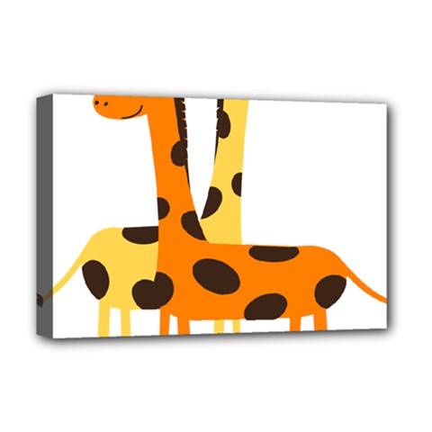 Giraffe Africa Safari Wildlife Deluxe Canvas 18  X 12   by Nexatart
