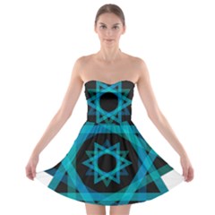 Transparent Triangles Strapless Bra Top Dress by Nexatart