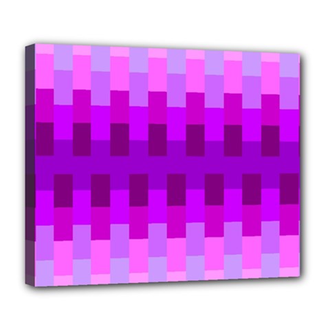 Geometric Cubes Pink Purple Blue Deluxe Canvas 24  X 20   by Nexatart