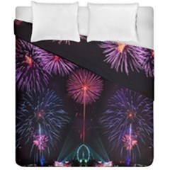 Happy New Year New Years Eve Fireworks In Australia Duvet Cover Double Side (california King Size) by Sapixe