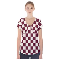 Pattern Background Texture Short Sleeve Front Detail Top by Sapixe