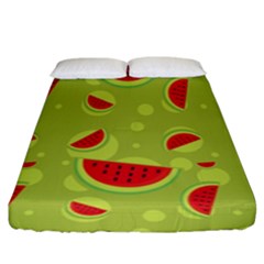 Watermelon Fruit Patterns Fitted Sheet (king Size) by Sapixe