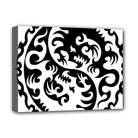 Ying Yang Tattoo Deluxe Canvas 16  X 12   by Sapixe