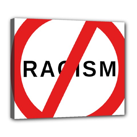 No Racism Deluxe Canvas 24  X 20   by demongstore