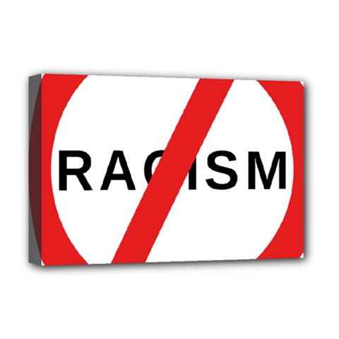 No Racism Deluxe Canvas 18  X 12   by demongstore