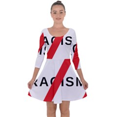 No Racism Quarter Sleeve Skater Dress by demongstore