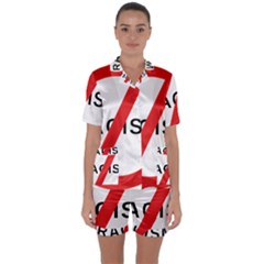 No Racism Satin Short Sleeve Pyjamas Set by demongstore