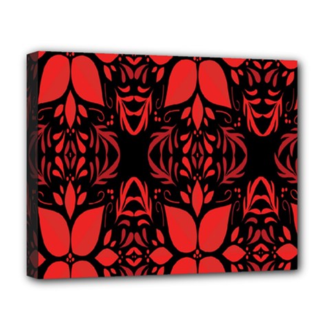 Christmas Red And Black Background Deluxe Canvas 20  X 16   by Sapixe