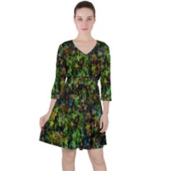 Star Abstract Advent Christmas Ruffle Dress by Sapixe