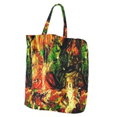 Sunset In A Desert Of Mexico Giant Grocery Zipper Tote by bestdesignintheworld