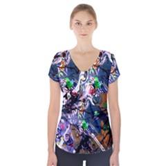Jealousy   Battle Of Insects 6 Short Sleeve Front Detail Top by bestdesignintheworld