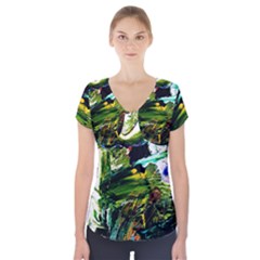 Bow Of Scorpio Before A Butterfly 8 Short Sleeve Front Detail Top by bestdesignintheworld