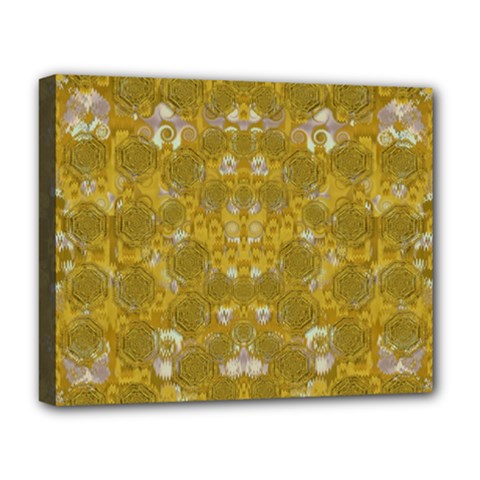 Golden Stars In Modern Renaissance Style Deluxe Canvas 20  X 16   by pepitasart