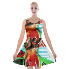 Dry Flowers On Your Windows Velvet Skater Dress by bestdesignintheworld
