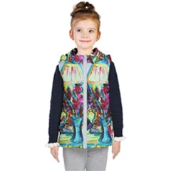 Still Life With Two Lamps Kid s Hooded Puffer Vest by bestdesignintheworld