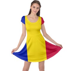 Civil Flag Of Andorra Cap Sleeve Dress by abbeyz71
