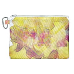 Yellow Rose Canvas Cosmetic Bag (xl) by aumaraspiritart