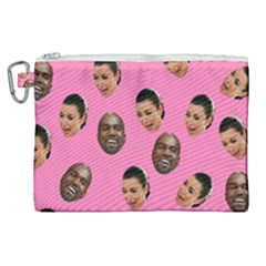 Crying Kim Kardashian Canvas Cosmetic Bag (xl) by Valentinaart