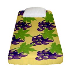 Grapes Background Sheet Leaves Fitted Sheet (single Size) by Sapixe