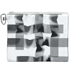 Geometry Square Black And White Canvas Cosmetic Bag (xxxl) by Sapixe
