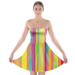 Background Colorful Abstract Strapless Bra Top Dress by Nexatart
