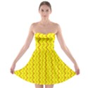 Yellow Background Abstract Strapless Bra Top Dress View1
