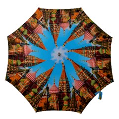 Moscow Kremlin And St  Basil Cathedral Hook Handle Umbrellas (large) by FunnyCow