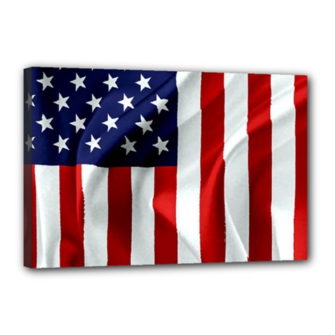 American Usa Flag Vertical Canvas 18  X 12  by FunnyCow