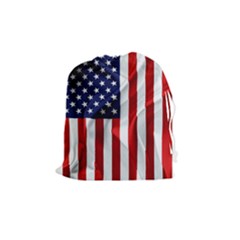 American Usa Flag Vertical Drawstring Pouches (medium)  by FunnyCow
