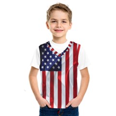 American Usa Flag Vertical Kids  Sportswear by FunnyCow