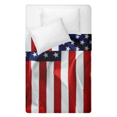 American Usa Flag Vertical Duvet Cover Double Side (single Size) by FunnyCow