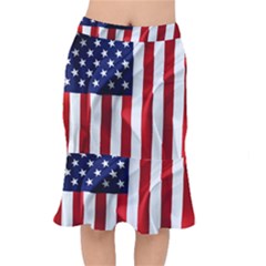American Usa Flag Vertical Mermaid Skirt by FunnyCow