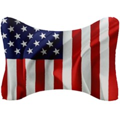 American Usa Flag Vertical Seat Head Rest Cushion by FunnyCow