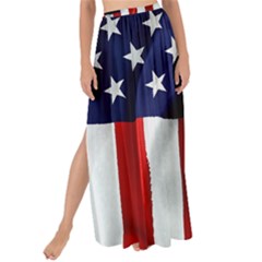 American Usa Flag Vertical Maxi Chiffon Tie-up Sarong by FunnyCow