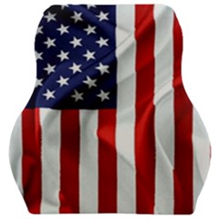 American Usa Flag Vertical Car Seat Velour Cushion  by FunnyCow