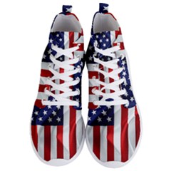 American Usa Flag Vertical Men s Lightweight High Top Sneakers by FunnyCow