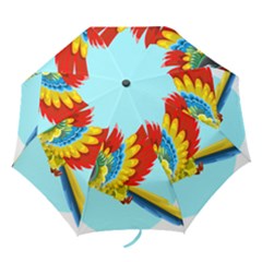 Parrot Animal Bird Wild Zoo Fauna Folding Umbrellas by Sapixe
