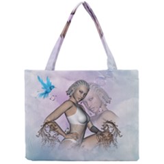 Fairy In The Sky With Fantasy Bird Mini Tote Bag by FantasyWorld7