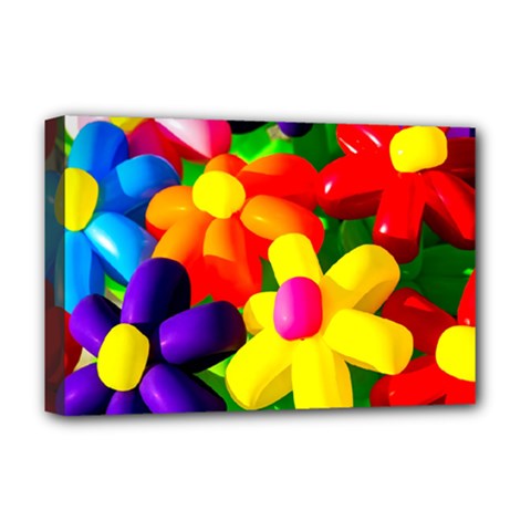 Toy Balloon Flowers Deluxe Canvas 18  X 12   by FunnyCow