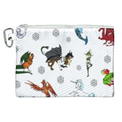 Dundgeon And Dragons Dice And Creatures Canvas Cosmetic Bag (xl) by IIPhotographyAndDesigns