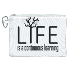 Life And Learn Concept Design Canvas Cosmetic Bag (xl) by dflcprints